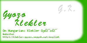 gyozo klekler business card